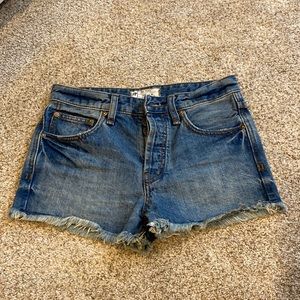 Free People Cutoff Jean Shorts Size 24